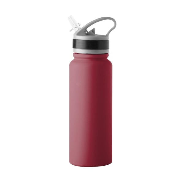 Perro Chino 25 oz Plain Garnet Stainless Flip Top Bottle - PE3032207