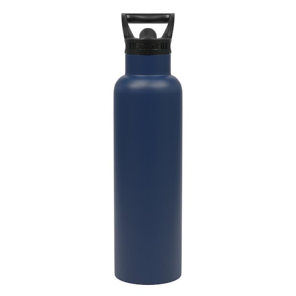 Trascocina 21 oz Vacuum Insulation Water Bottle with Straw Cap, Navy - TR3031611
