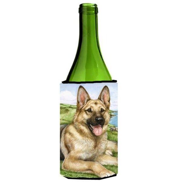 Carolines Treasures Carolines Treasures CDCO0386LITERK German Shepherd by Debbie Cook Wine Bottle Can cooler Hugger - CDCO0386LITERK