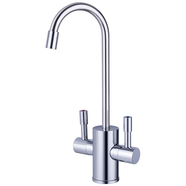 Ready Hot Polished Chrome Hot and Cold Water Faucet for Water Tanks, Includes Safety Lock - 42-RH-F560-CH