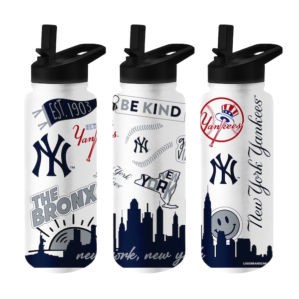 Logo Brands New York Yankees 34oz Native Quencher Bottle - 520-S34QB-63