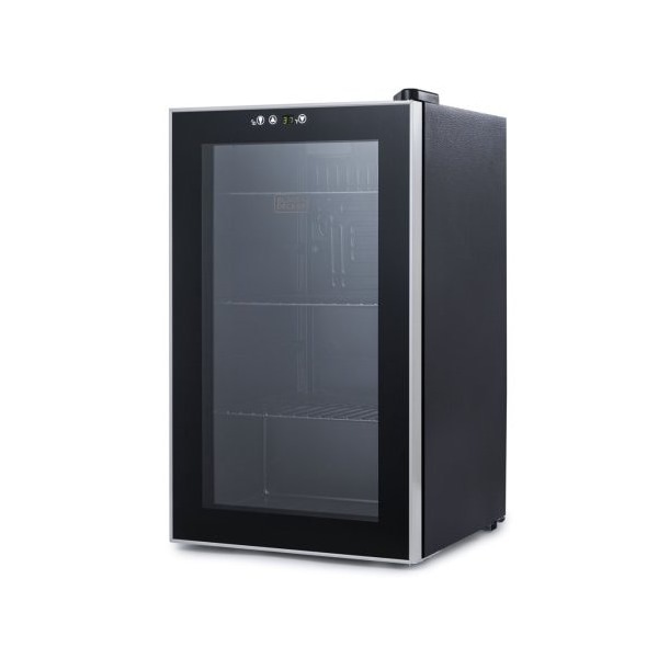Black & Decker 2.4 Cu. Ft. Beverage Cooler with Double Pane Glass Door Drink Fridge with 76-Can Capacity - BDB26HB