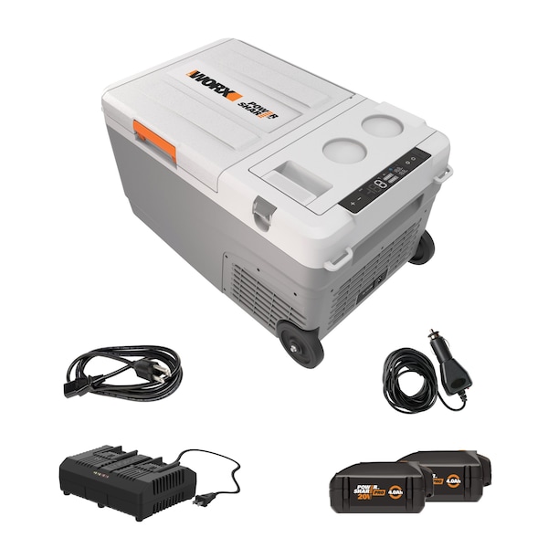 Worx 20V 5Ah Power Share Electric and Battery Powered Cooler, Battery and Charger Included - WX876L