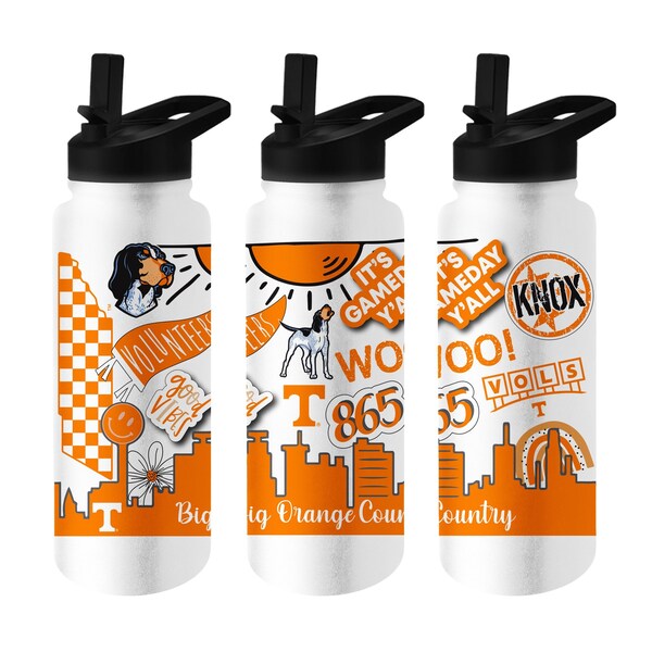 Logo Brands Tennessee 34oz Native Quencher Bottle - 217-S34QB-63