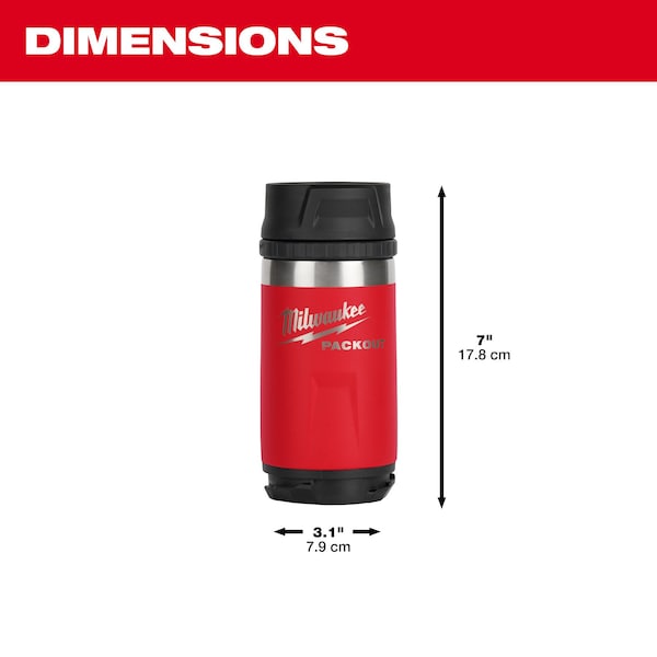 Milwaukee Tool PACKOUT 12oz Insulated Bottle - 48-22-8391R