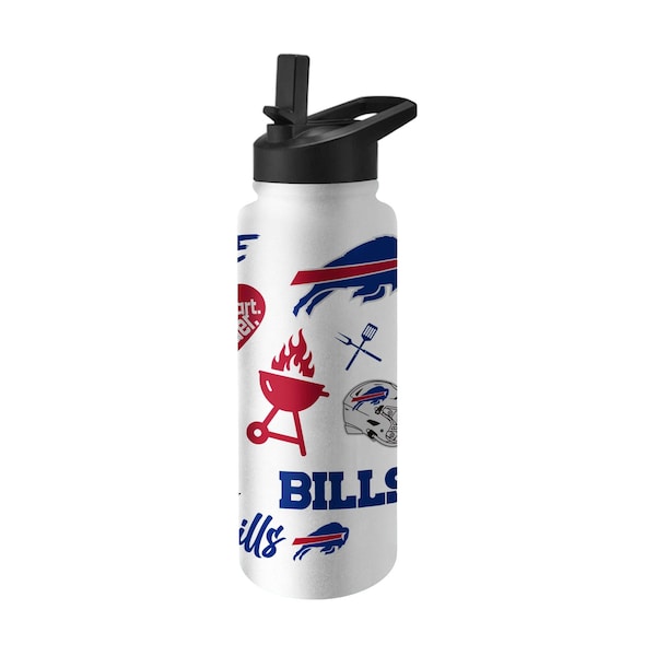 Logo Brands Buffalo Bills 34oz Native Quencher Bottle - 604-S34QB-63