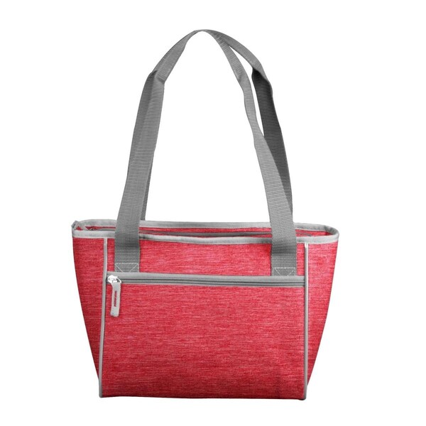 Moment-In-Time Plain Red Crosshatch Cooler Tote Bag Holds for 16 Cans - MO3596311