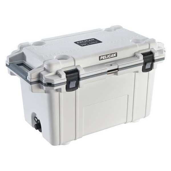 Pelican Marine Chest Cooler, White/Gray, Cap.70qt. - 70Q-1-WHTGRY