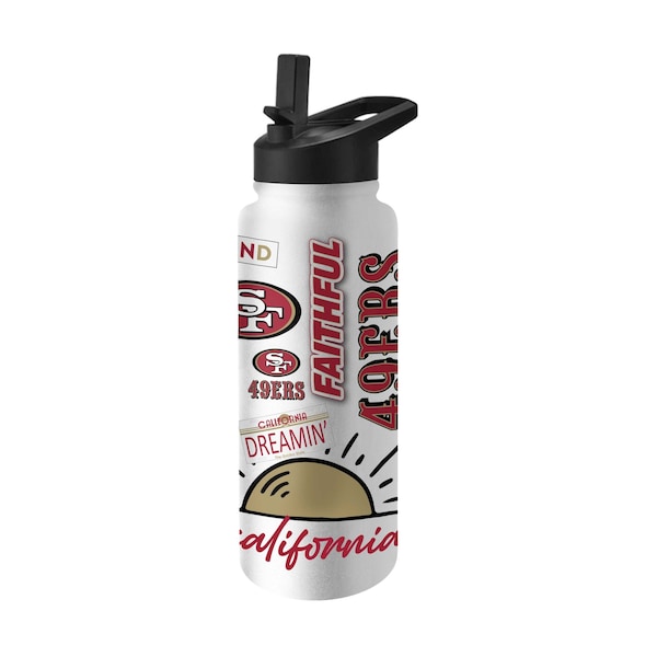 Logo Brands San Francisco 49ers 34oz Native Quencher Bottle - 627-S34QB-63