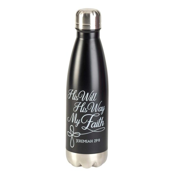 Dicksons 17 oz His Will His Way Water Bottle, Black - SSWBBLK-3