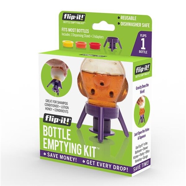 Flip-It Flip-It 9041394 Purple Polypropylene Bottle Emptying Kit - Pack of 6 - 9041394