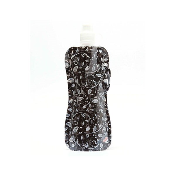 Zees Creations Zees Creations Flowers Black & White Pocket Bottle With Brush - CB1038