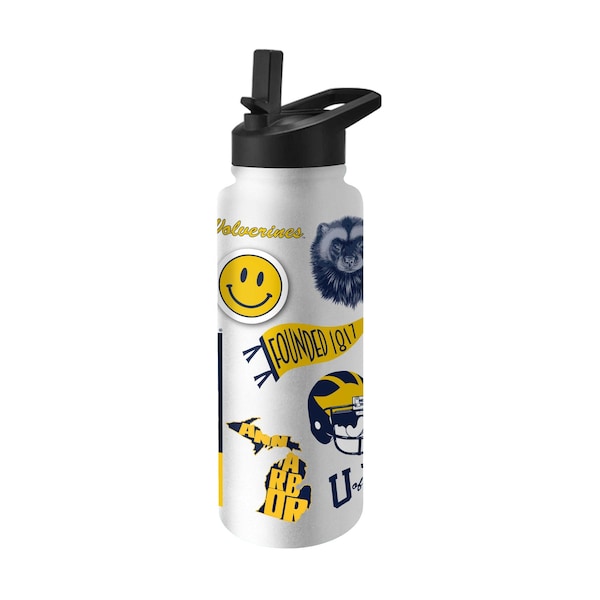Logo Brands Michigan 34oz Native Quencher Bottle - 171-S34QB-63