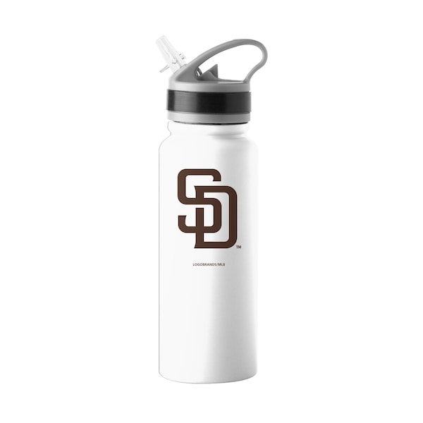 Logo Brands San Diego Padres Logo 25oz Stainless Single Wall Flip Top Bottle - 524-S25UFTB-8