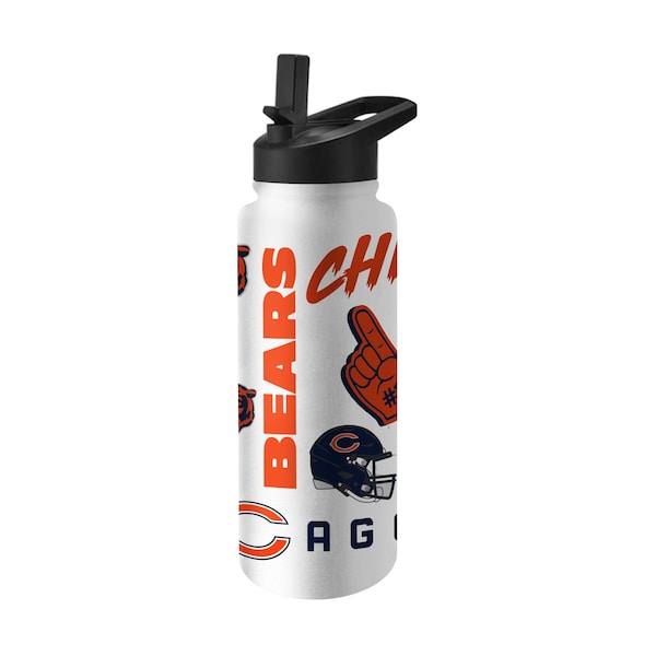 Logo Brands Chicago Bears 34oz Native Quencher Bottle - 606-S34QB-63
