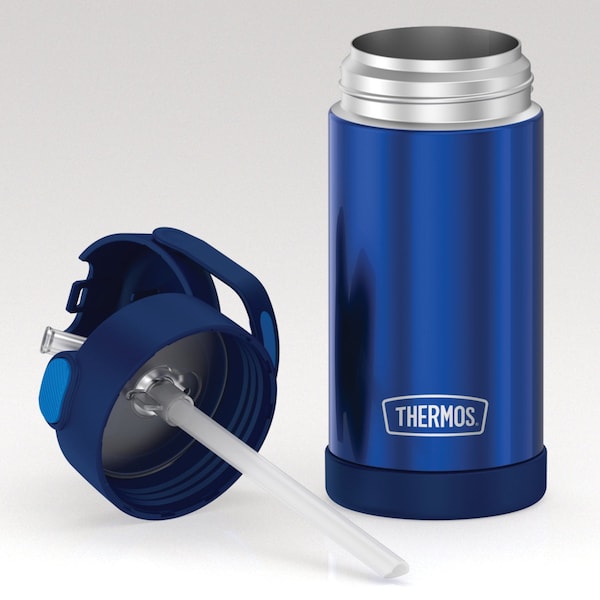 Thermos 12-Ounce FUNtainer Vacuum-Insulated Stainless Steel Bottle Navy - F4100NY6