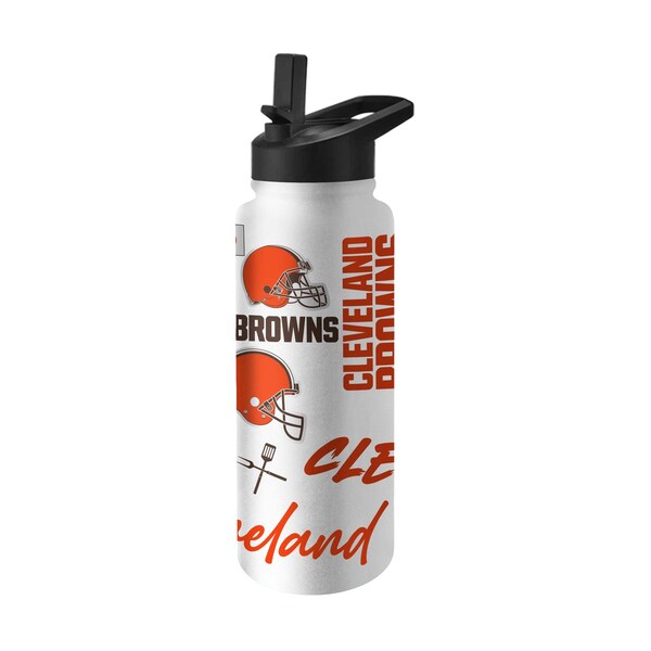 Logo Brands Cleveland Browns 34oz Native Quencher Bottle - 608-S34QB-63