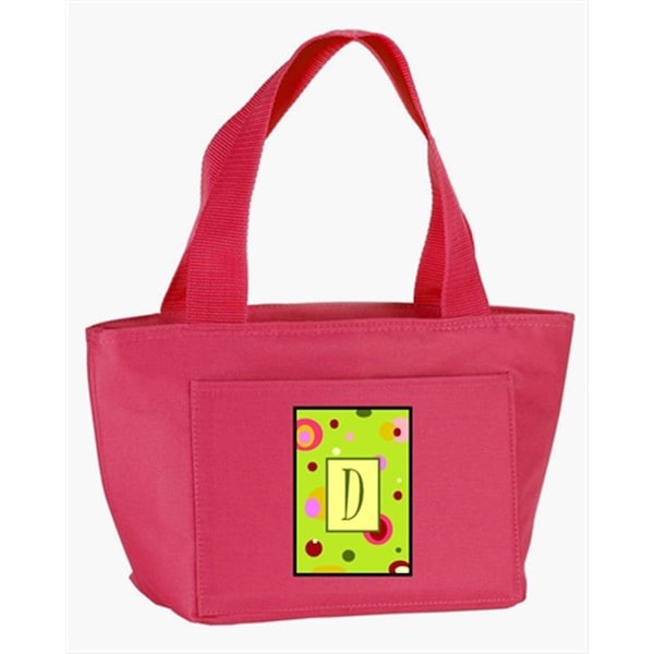 Beyondbasketball Monogram Letter D - Lime Green Zippered Insulated School Washable and Stylish Lunch Bag Cooler - BE892931