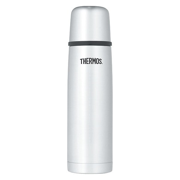 Thermos Compact Stainless Steel Bottle, 16 oz., Stainless Steel/Black - FBB500SS4