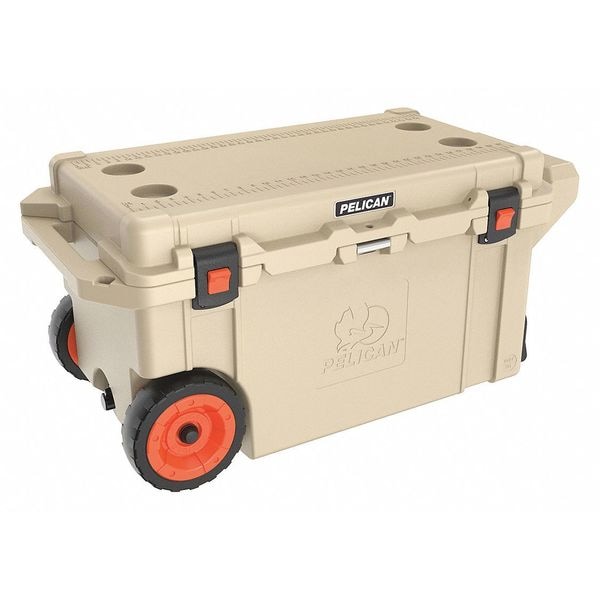 Pelican TAN ELITE WHEELED COOLER - 80QW-2-TAN