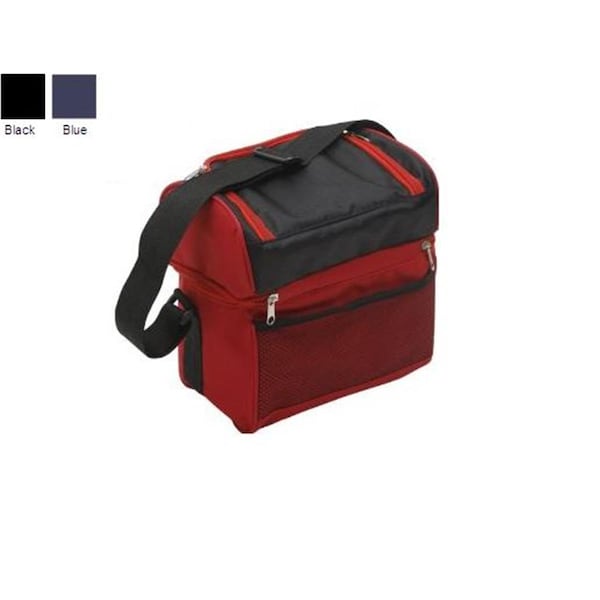 Team Imprint Hot and Cold 2 Compartment Cooler Bag - Blue - Black, 25PK - TE623504