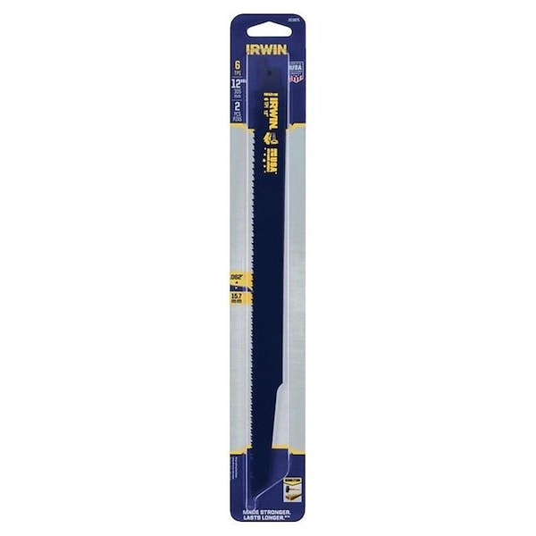 Irwin Reciprocating Saw Blade, 0865 in W, 12 in L, 6 TPI, HSS Cutting Edge - 2018875