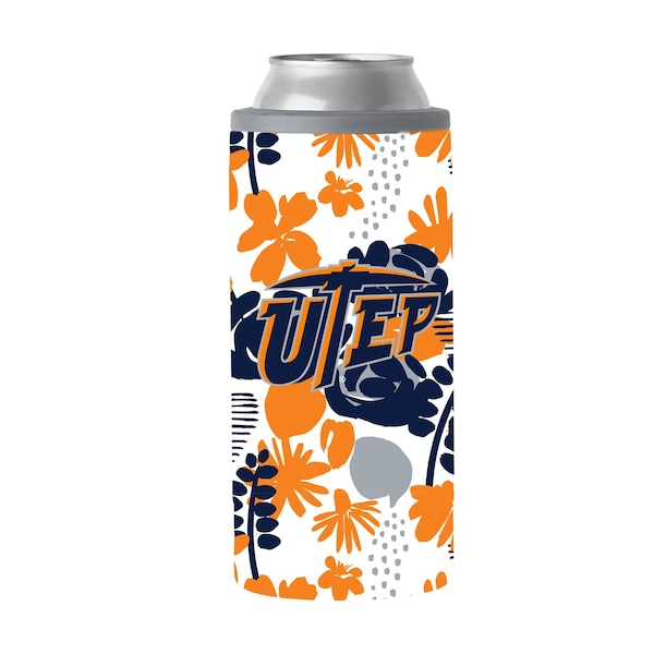 Logo Brands Texas El Paso 12oz Floral Slim Can Coolie - 231-S12C-46