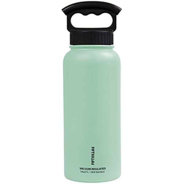 Counter Culture Living Llc Fifty-Fifty 592075 34 oz Vacuum Insulated with 3 Fing - Mint - 592075