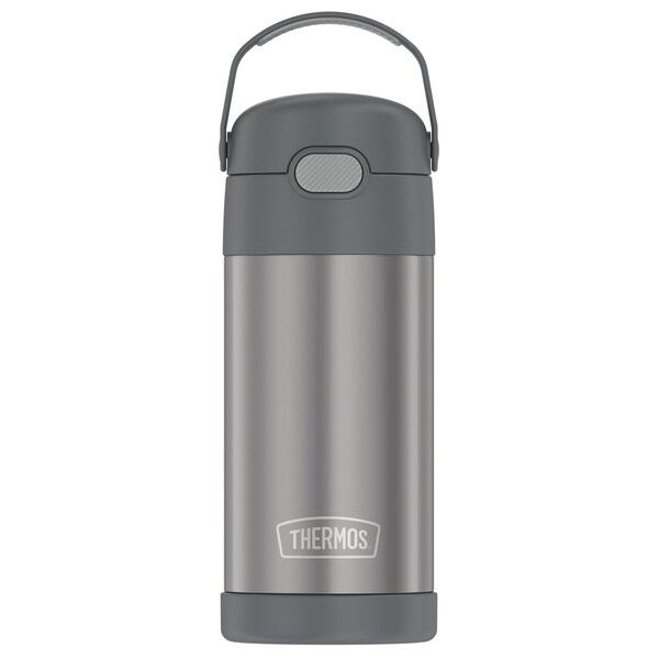 Thermos 12-Ounce FUNtainer Vacuum-Insulated Stainless Steel Bottle (Gray) - F4100CH6