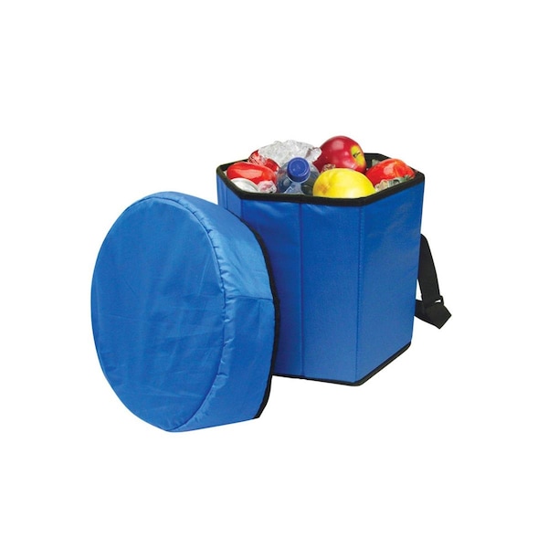 Sea Foam Co Buy Smart Depot  Folding Portable Game Cooler Seat - Blue - G7370 BLUE