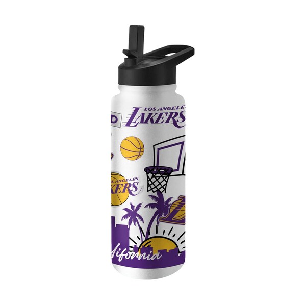 Logo Brands Los Angeles Lakers 34oz Native Quencher Bottle - 713-S34QB-63