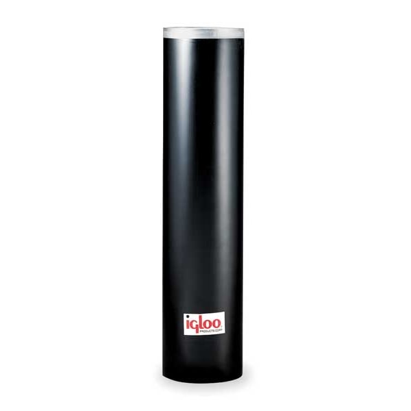 Igloo Cup Dispenser, Blk, 250-7 to 8oz Cone Cups - 9534