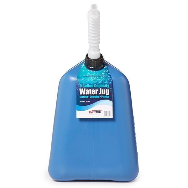 Wedco Water Container, 5 gal., Blue, 14-3/4 in. H - 82300G