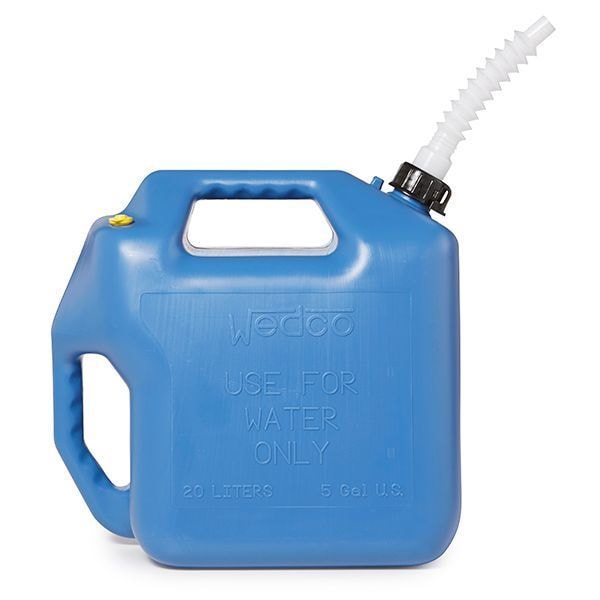 Wedco Water Container, 5 gal., Blue, 14-3/4 in. H - 82300G