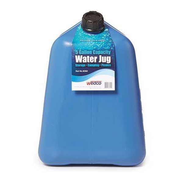 Wedco Water Container, 5 gal., Blue, 14-3/4 in. H - 82300G
