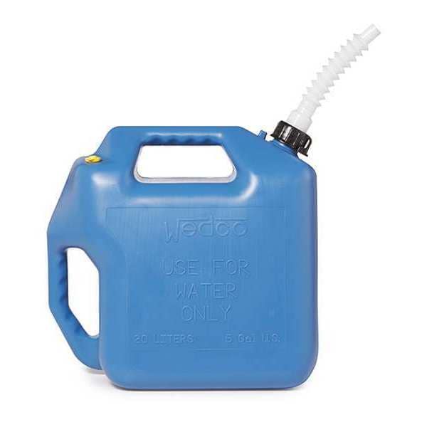 Wedco Water Container, 5 gal., Blue, 14-3/4 in. H - 82300G