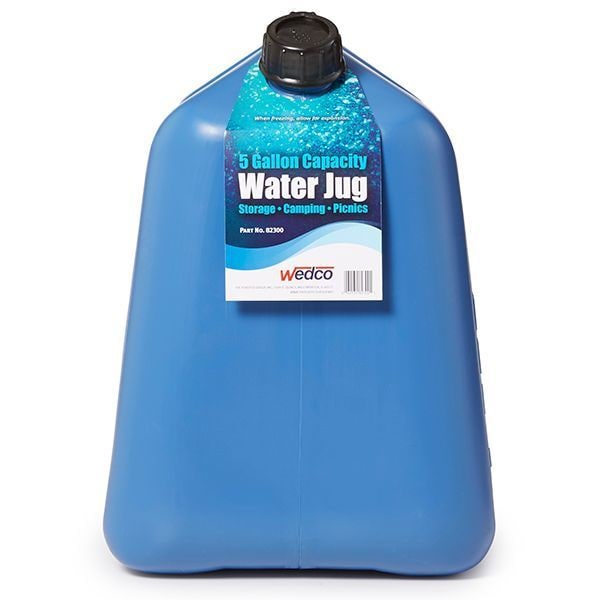 Wedco Water Container, 5 gal., Blue, 14-3/4 in. H - 82300G