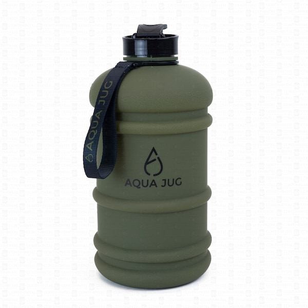 Aqua Jug Big Water Bottle, Dishwasher Safe BPA Free Drinking Water, Force Green 2.2L - AJ-FORCE