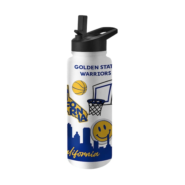 Logo Brands Golden State Warriors Native 34oz Quencher Bottle - 709-S34QB-63