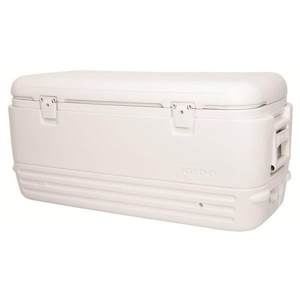 Igloo Polar Series 0044577 Chest Cooler, 120 qt Cooler, HDPE, White, 5 days Ice Retention - 44577