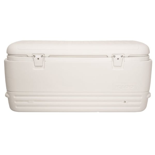 Igloo Polar Series 0044577 Chest Cooler, 120 qt Cooler, HDPE, White, 5 days Ice Retention - 44577