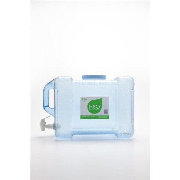 H8O H8O PC38GR-100 3 gal Portable Refrigerator Bottle with Dispensing Valve - Polycarbonate Plastic - PC38GR-100