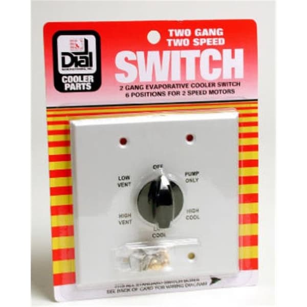 Dial Mfg Dial Mfg 7131 2 Speed 6 Position Evaporative Cooler Wall Switch; Metal - 550973