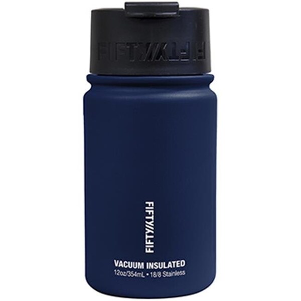Counter Culture Living Llc Fifty-Fifty 592008 12 oz Vacuum Insulated Flip Top - Navy - 592008