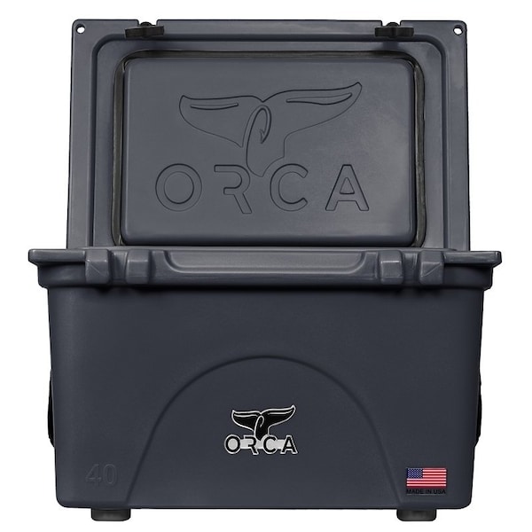 Orca Cooler, 40 qt Cooler, Charcoal, 10 days Ice Retention - ORCCH040