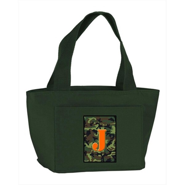 Carolines Treasures Monogram Letter J - Camo Green Insulated Cooler Lunch Bag - CJ1030-J-GN-8808