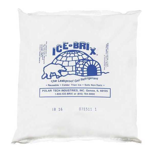 Ice-Brix Ice-Brix Cold Packs, 6-1/4" x 6" x 1", White, 18/Case - IB16BPD