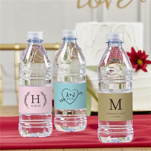 Kate Aspen Kate Aspen 32254NA-TOOL 2 x 8 in. Personalized Water Bottle Labels - Set of 12 - 32254NA-TOOL