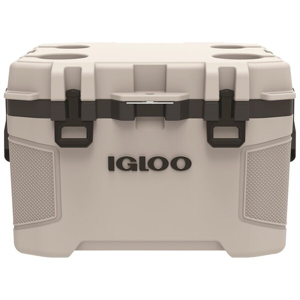 Igloo Trailmate Series 0050215 Cool Box, 50 qt Cooler, Polyethylene/Polypropylene, BoneObsidian Gray - 50215