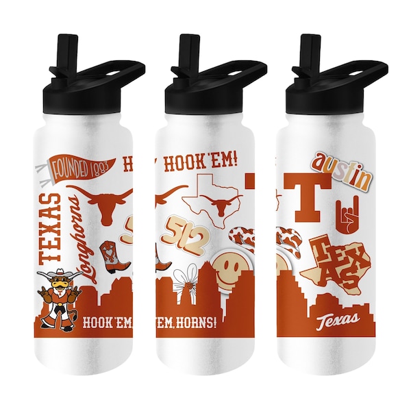 Logo Brands Texas 34oz Native Quencher Bottle - 218-S34QB-63